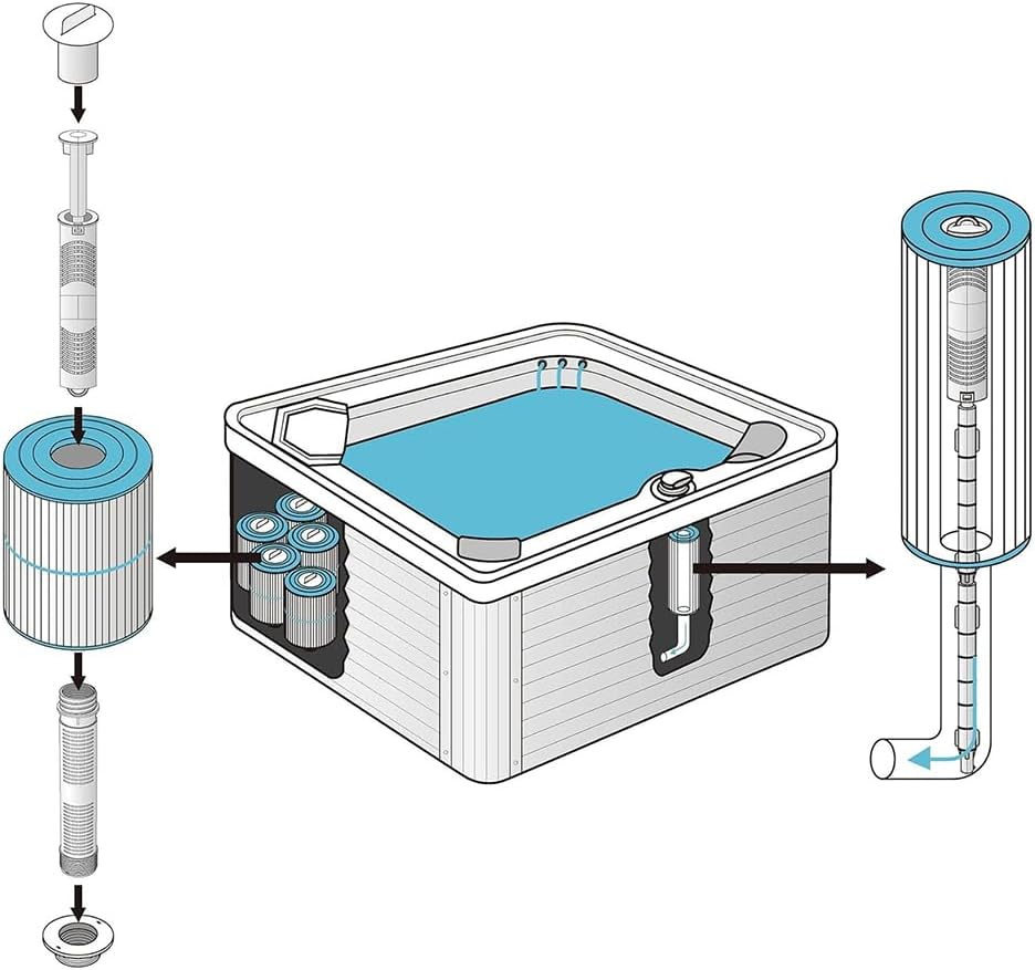 3Pcs Mineral Filter for Hot Tub, Silver Ion Mineral Cartridge, Pool Silver Ion Cartridge Replacements, Silver Ion Cartridge for Hot Tub Water Fresh and Clear, Pool Mineral Cartridge image number 4