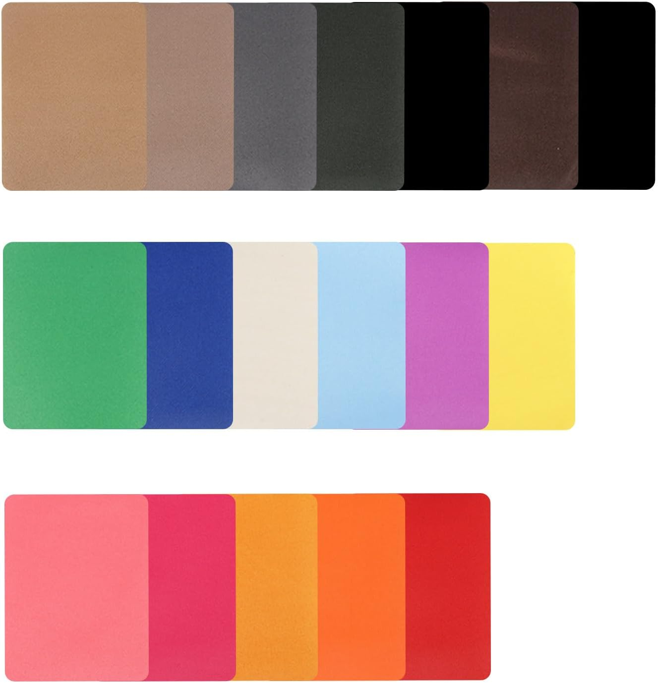 18 Pcs Fabric Iron-On Patches, 10.5 X 13.2Cm Repair Patches for Clothes, Premium Adhesive Backing for Jackets Jeans & DIY Crafts Iron-On Transfers (18 Assorted Colors) image number 6