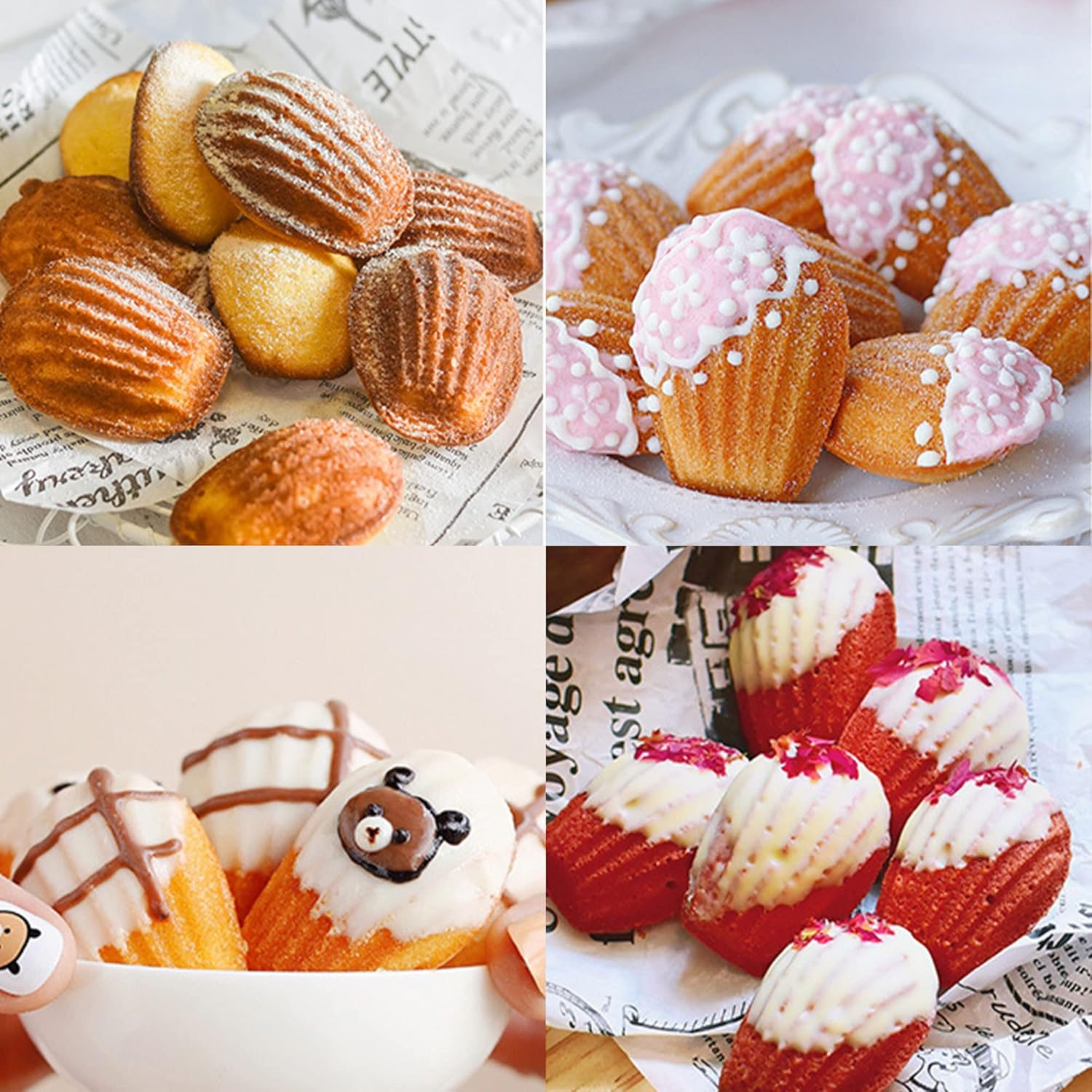 Nonstick Madeleine Pan 2Pack, 12 Cavity Shell Shape Baking Mold Non-Stick Cookie Cake Scone Pan Whoopie Pie Pan for Oven image number 5