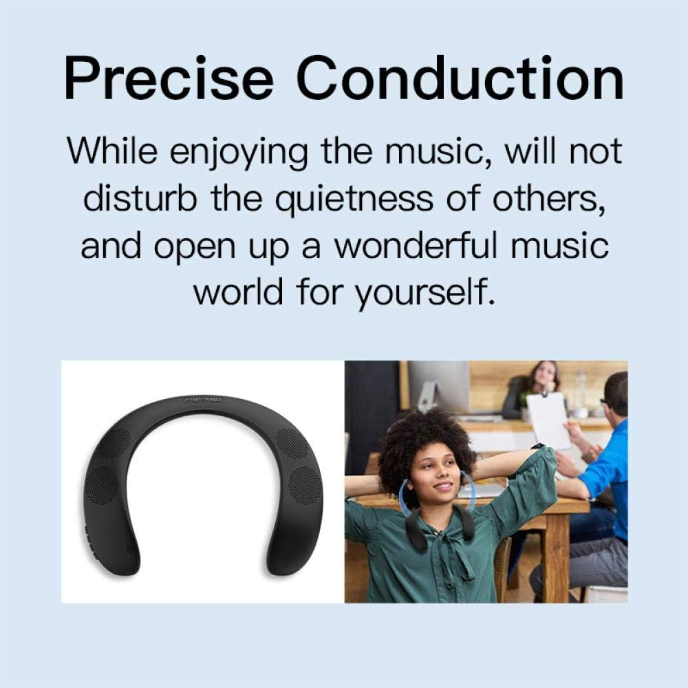 Bluedio HS Neck-Mounted Bluetooth Speaker Portable Wireless Speaker Bass Bluetooth 5.0 FM Radio Support SD Card Slot 1" Black image number 4