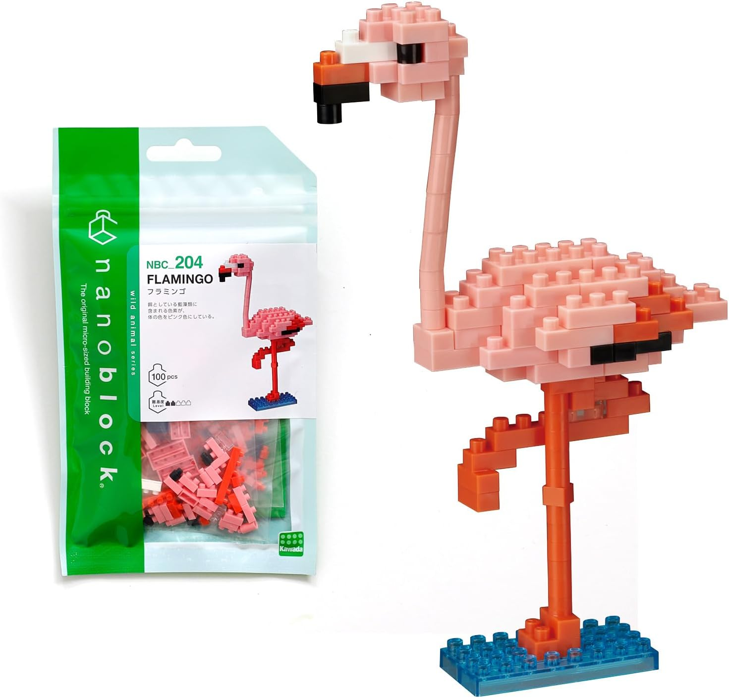 Nanoblock Animals - Flamingo, Nanoblock Collection Series (Box of 6) image number 2