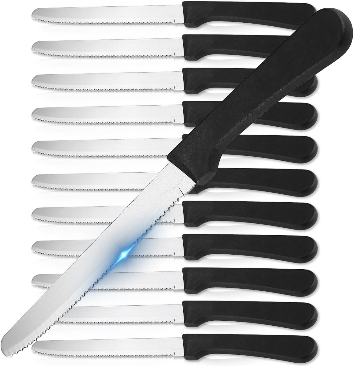 Reanea Steak Knives Set of 12, Stainless Steel Steak Knife Set, Serrated Steak Knives, Gifts for Home, Restaurant, Parties, Wedding, Camping, Outdoor image number 3