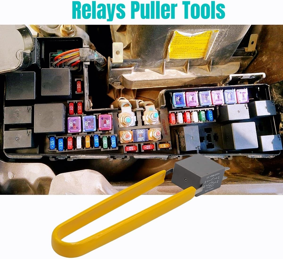 Sam&Johnny Relay Puller Pliers, Fuse Puller Pliers, Car Vehicle Battery Terminal Wiper Remover, Automotive Tools(6-Pack) image number 1