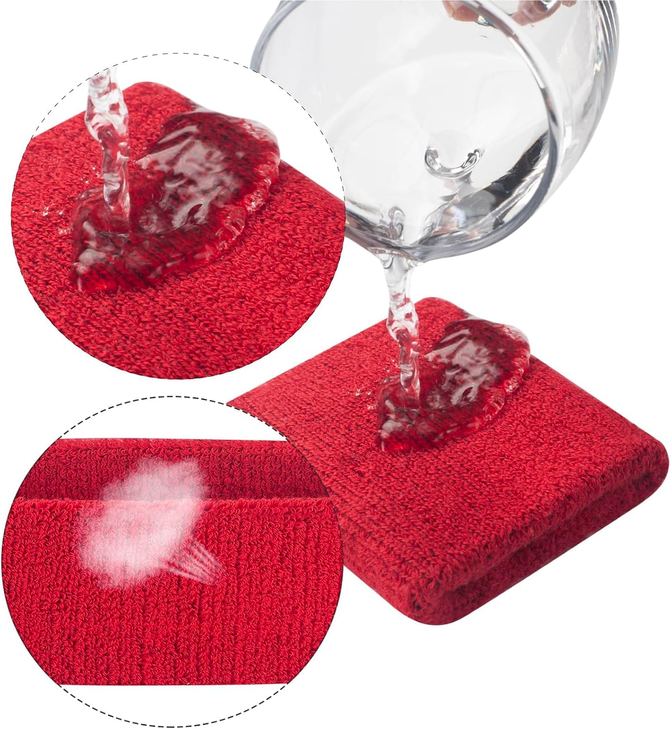 Sweatbands Set, Headband and Wrist Sweatbands Cotton Sweat Band for Athletic Men and Women, Sports Headbands for Fitness Yoga Running image number 3