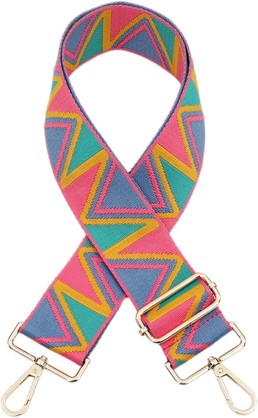 Shoulder Strap Bag Straps Adjustable Bag Part Accessories for Handbags Leather Belt Wide Rainbow Replacement Shoulder Strap Crossbody Handbag Replacement Strap (Color : S-19, Size : Gold)