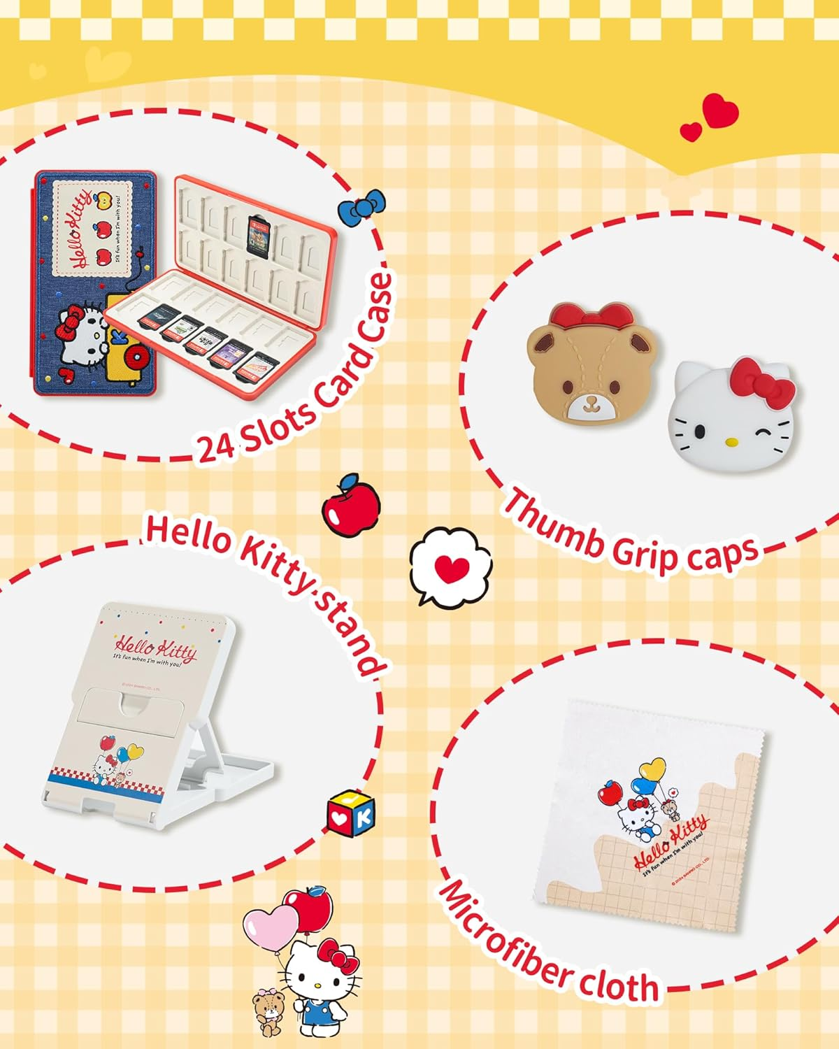 Kuitmor Switch Accessories Bundle for Switch 2 : Carrying Case, Protective Case, Game Card Case, Screen Protector, Playstand, Thumb Grip Caps and More (For Switch 2025) image number 1