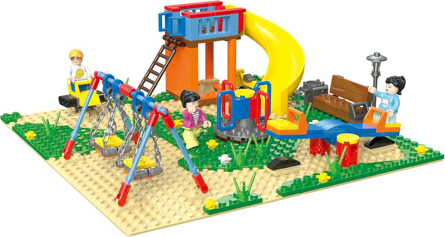 Bluebrixx Play 107422 &ndash; Playground Made of Clamping Blocks with 345 Building Elements image number 4