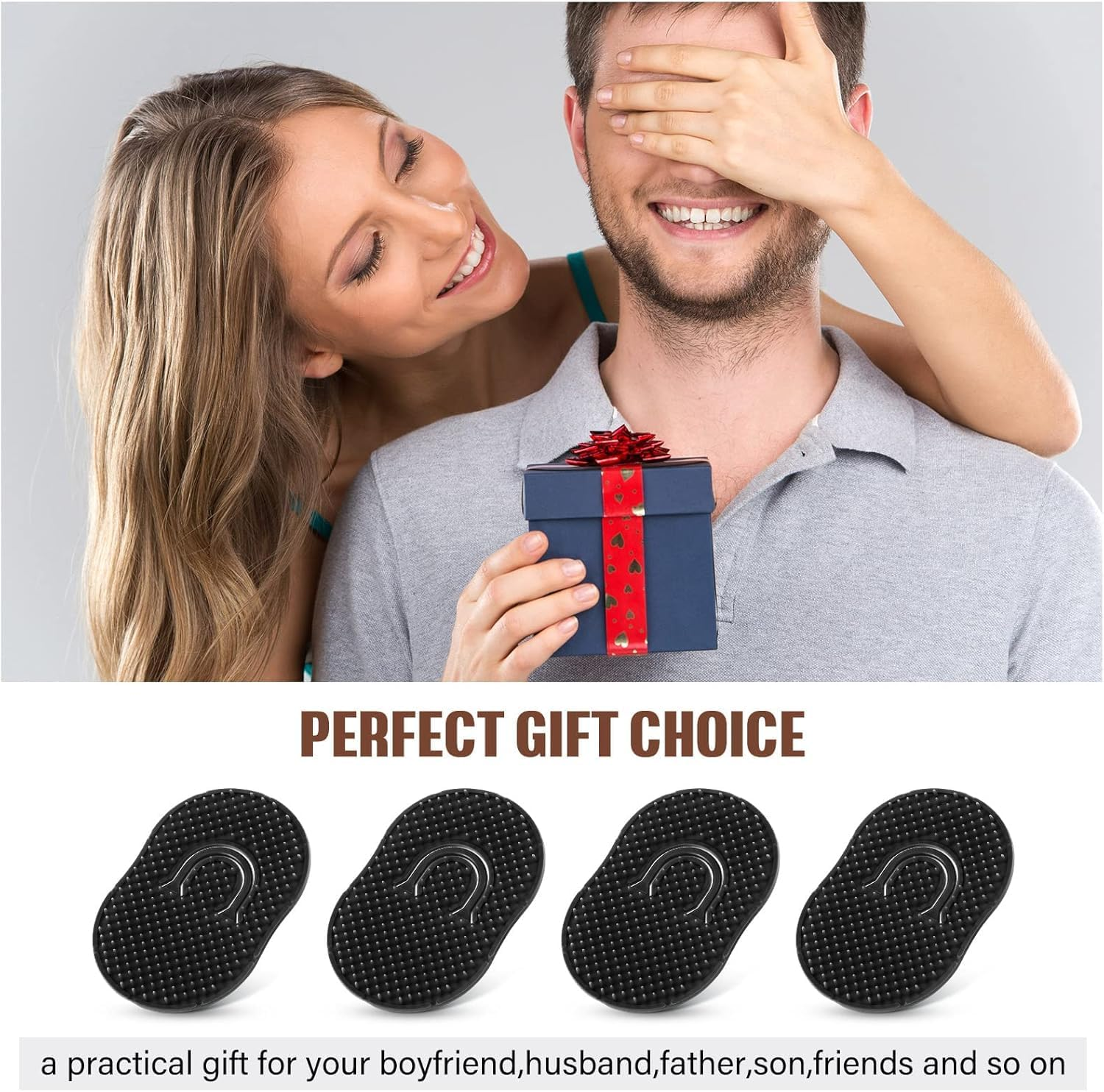 12 Packs Men'S Hand Combs with Portable Soft Scalp Massage Brush for Hair, Travel, and Pets (Black, One Size)