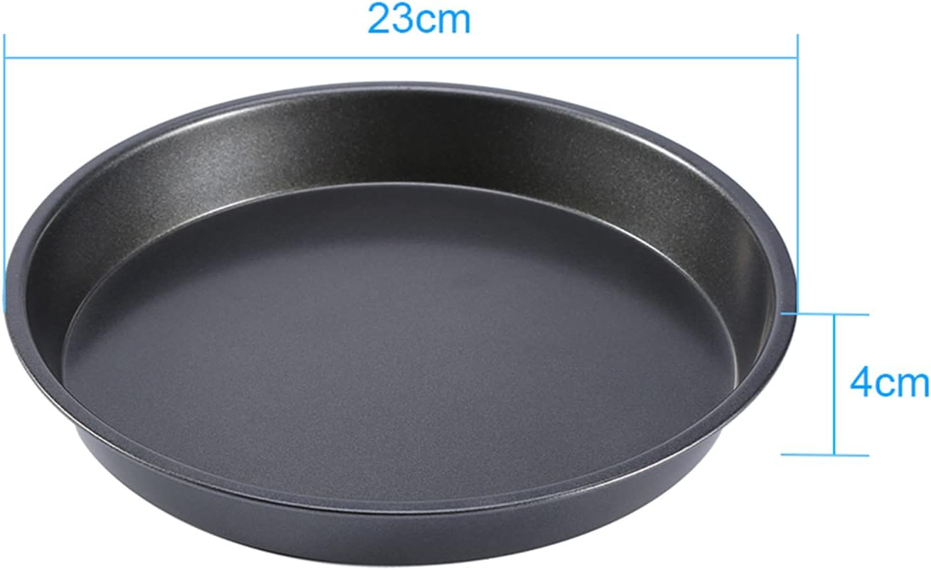 Pizza Pan, 9 Inch Metallic Deep Non Stick Bakeware Dish for Oven Baking Dishes Pans Pie Tray Premium Bakeware for Kitchenware image number 2