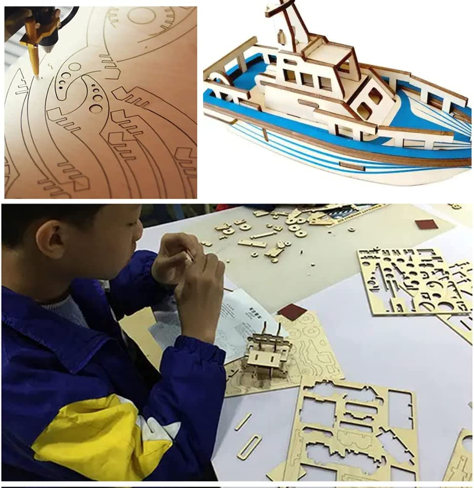 Rectangle Unfinished Unpainted Basswood Wooden Sheets for Craft DIY Hand-Made Project Mini House Building Architectural Model Pack of 10 (150 * 150 * 1.5) image number 4