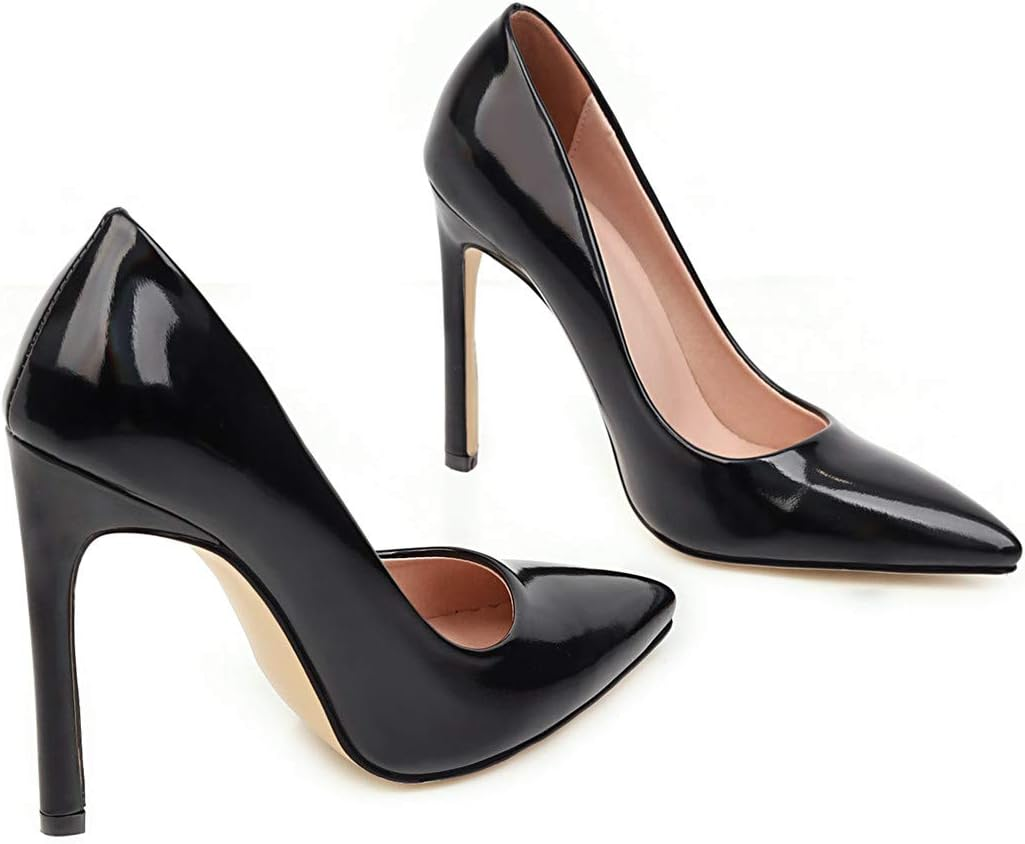 Patent Leather Women'S Fashion Lace Toe Stiletto High Heels Evening Party Women'S Shoes ZY56-51 image number 3