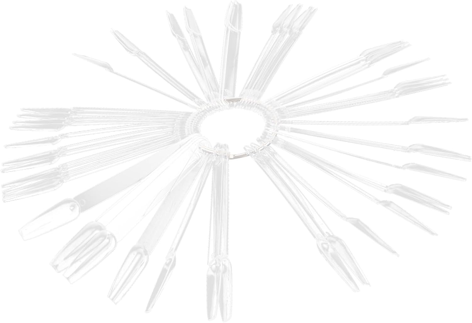 WOONEKY 100Pcs Nail Display Tips Nail Polish Sample Sticks for Salons Display Boards image number 1