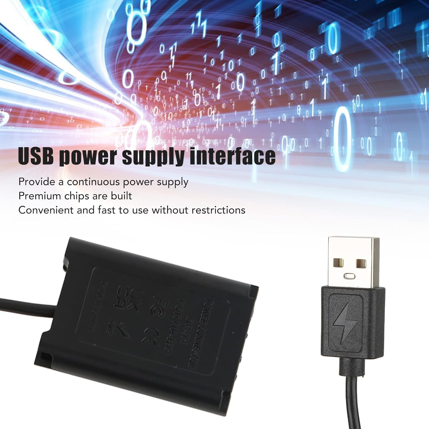 Camera Dummy Battery Power Adapter for ZV 1, DSC RX1, RX1R, RX100 II III IV V VI VII,M2 M3 M4 M5 M6, B M7, HX50 90 300,WX300 350 500 Digital Cameras