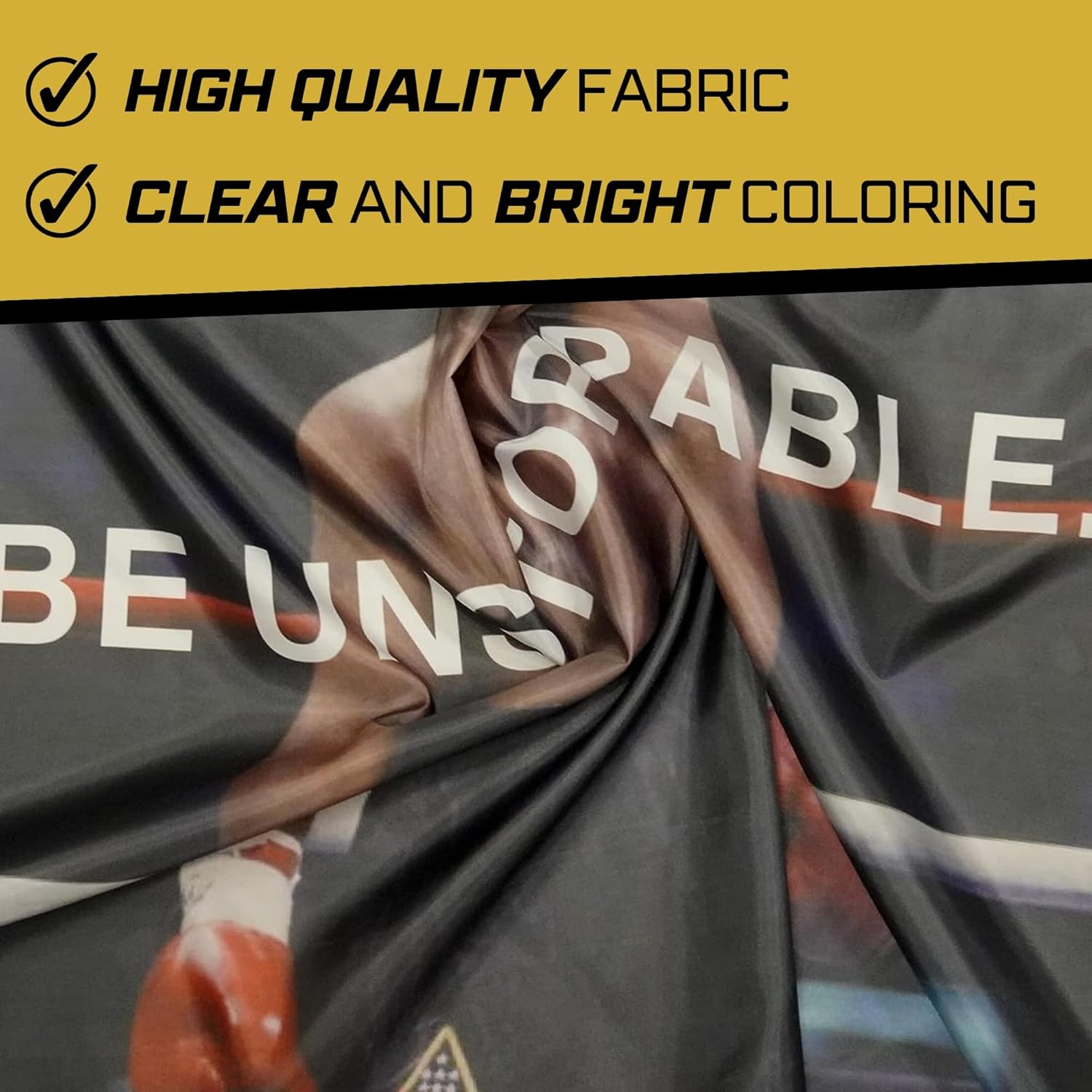 Mike Tyson Be Unstoppable. Flag Motivational Fitness Inspirational Workout Home Gym Wall Decor College Dorm Man Cave 3X5 Feet Flag Banner Cool Gym Motivation Boxing Poster Cool Cool Flags Motivational Wall Art College Dorm Banner Cool Wall Decor Men image number 2