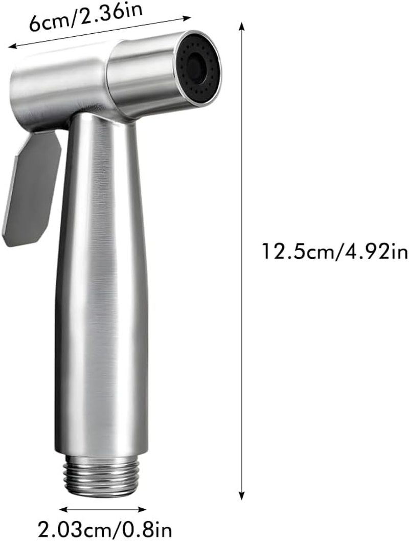 2 Pieces Bidet Toilet Sprayer Head,Stainless Steel Bidet Attachment for Toilet Handheld Bidet Sprayer Cloth Bathroom Diaper Sprayer for Kitchen and Toilet Cleaning (Bidet Sprayer Head) image number 2