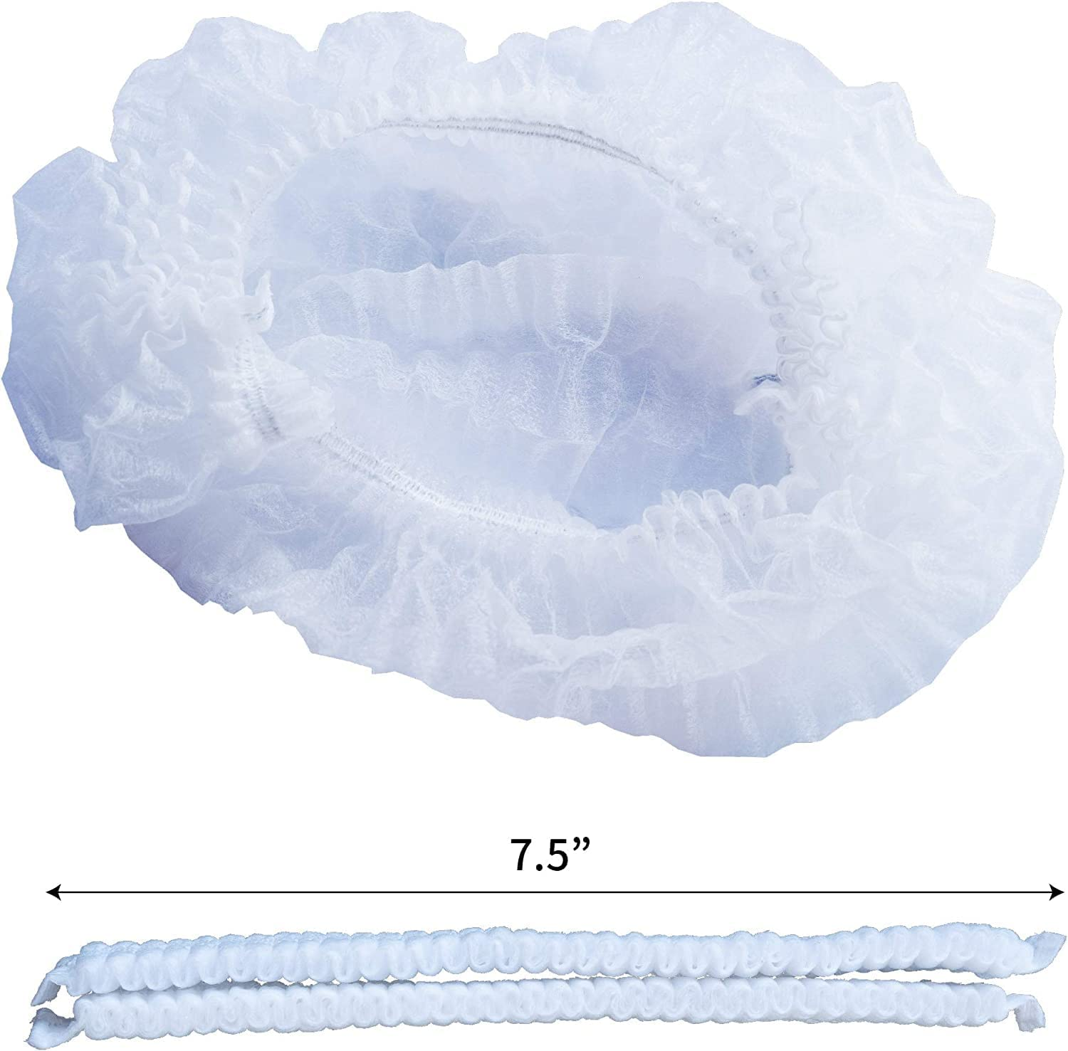 Disposable Hair Nets (Ckdcares Head Bouffant Caps) 21", Unisex, Best for Food Service, Salons, Medical Facilities, Home Baking, Shower (Pack of 100 Pcs) image number 4