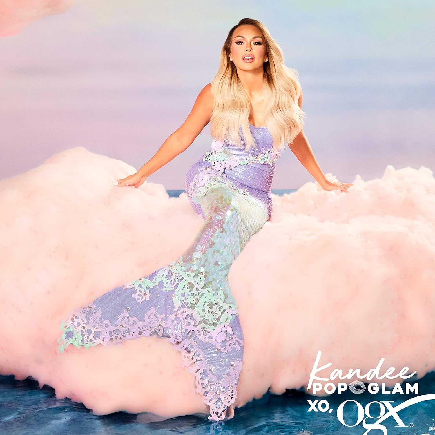 OGX Kandee Johnson Collection Mermaid Moisture Deep Conditioning Hair Mask for Color-Treated Hair, Sulfate-Free Surfactants Moisturizing Treatment for Dry Damaged Hair, 6 Oz image number 3