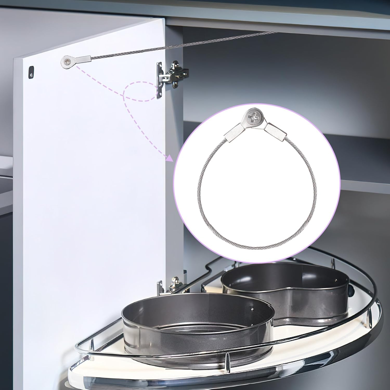 24 Pcs 7.87Inch Cabinet Door Restraint Kit, 304 Stainless Steel Door Opening Angle Protector with 48 Mounting Screws, Cabinet Hinge Limiter for Limiting Cupboard Door Swing (Silvery)