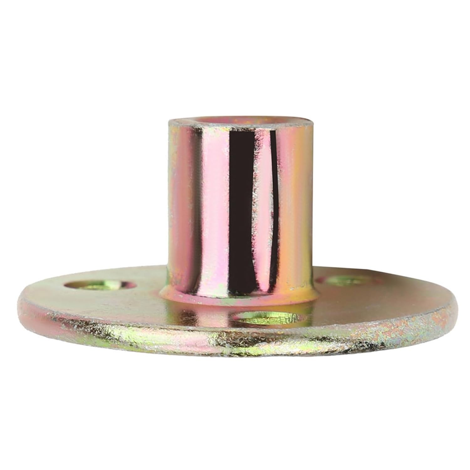 5Pcs Flange Coupling 3 Hole Lock Nuts T Nut Flange Galvanized Iron Furniture Fixing Tee round Base Nut for Furniture Fixing and Connection (M8) image number 1