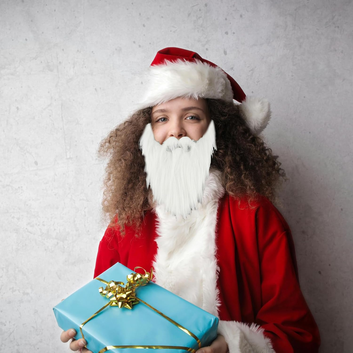 LERTREE Fake Beard Set False Fake Whiskers with Adjustable Elastic Rope Halloween Christmas Party Props Cosplay, Set of 4 ﻿ image number 6