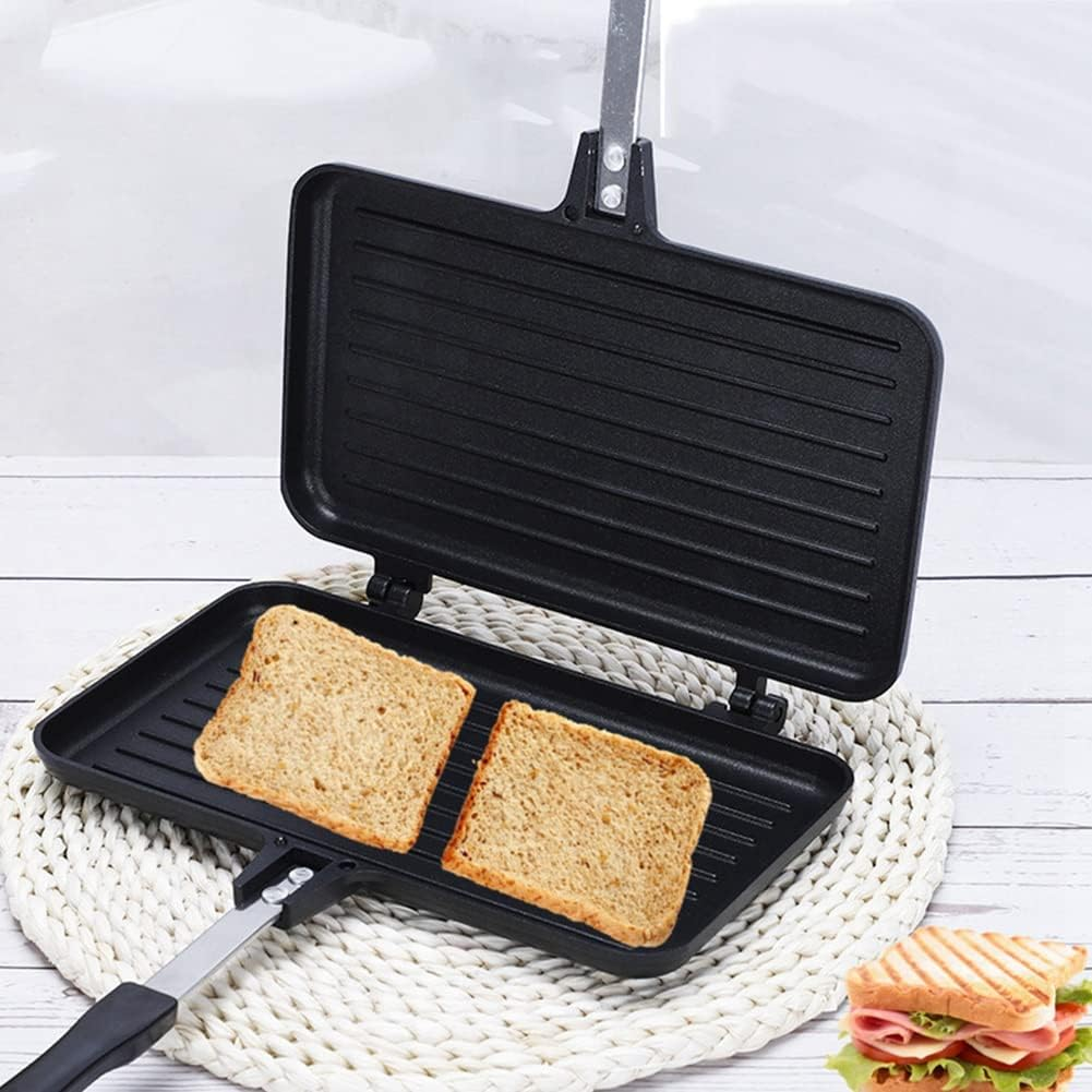 Gas Non-Stick Sandwich Maker Sandwich Maker Aluminium Alloy Mould Grill Frying Pan image number 2