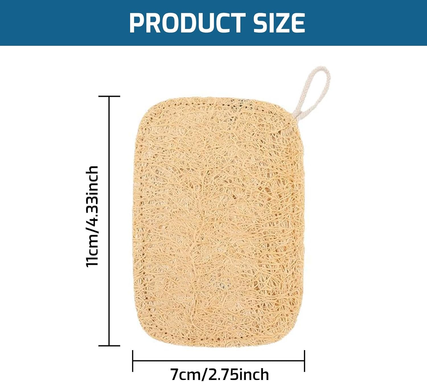 Tzylomirx 2 PCS Loofah Shower, Loofah Washcloth and Bathcloth - Cleaning Exfoliating Body Sponge for Skin Care, Bath Spa Shower, Multi - Purpose Organic for Children image number 5