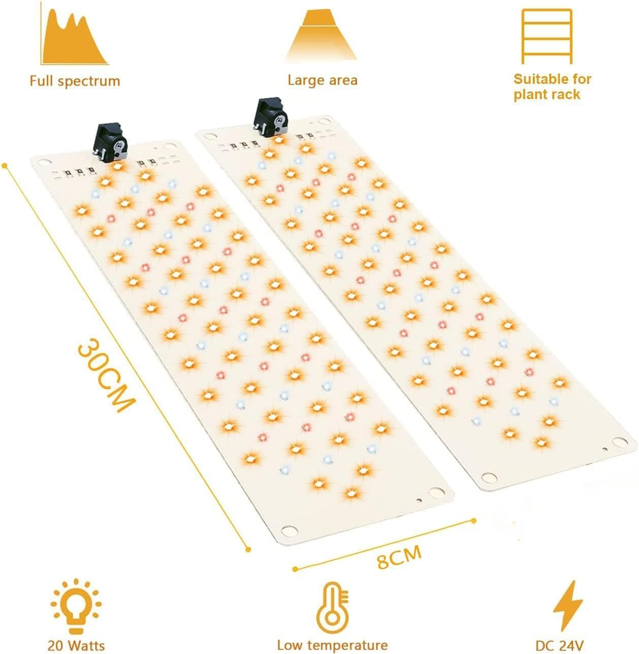 【2 Pack】 Grow Lights for Indoor Plants, Ultra-Thin Panel Grow Lamp, 158Leds Full Spectrum Grow Lights for under Cabinet Plant, Grow Lamp with 3/9/12H Timer, 10 Dimmable Levels for Plants Growing image number 1