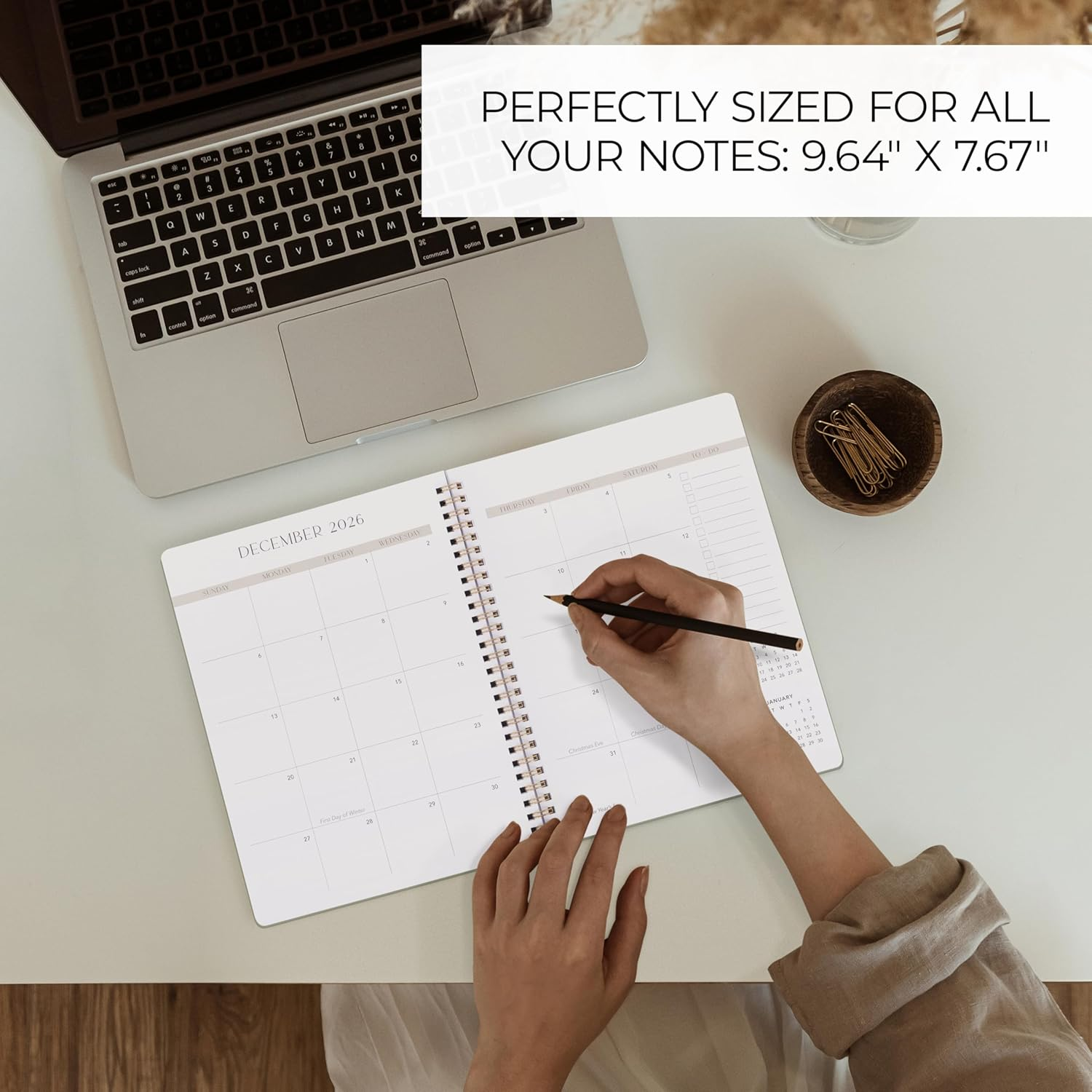 ZICOTO Beautiful 2025-2026 Monthly Planner and Calendar Book - Aesthetic to Do List Notebook That Easily Organizes Your Tasks to Boost Productivity - Runs from April 2025 until December 2026