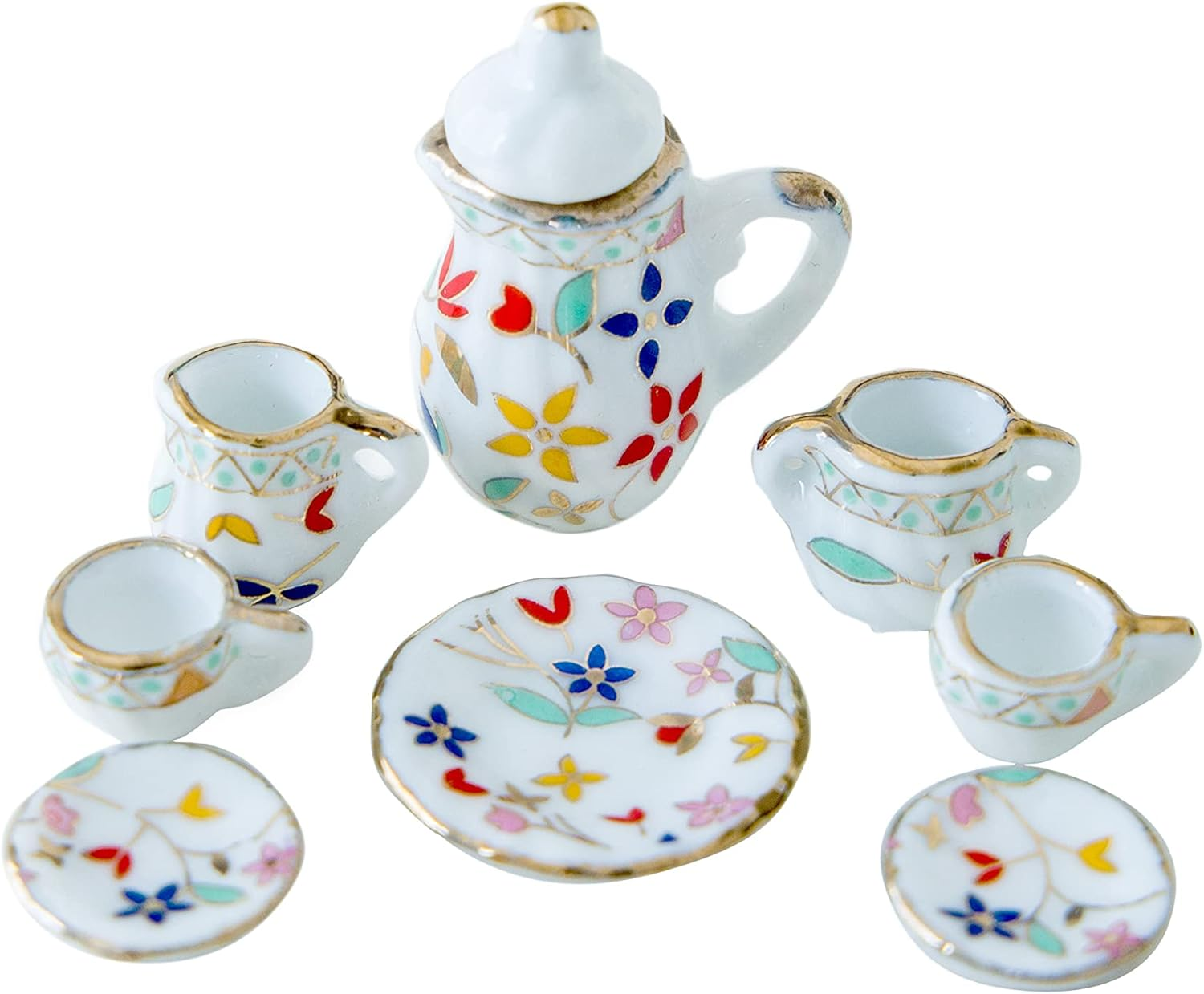 Miniature Dollhouse Accessories 1:12 Miniatures Stuff Realistic Mini Tableware Tea Cup Set DIY Decor Ornament for Miniature Dollhouse Kitchen Party Kit image number 3