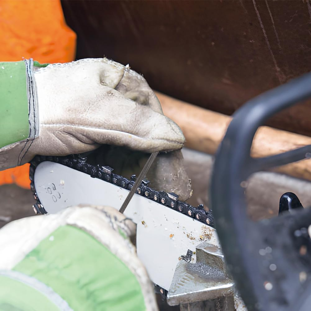 Chainsaw File, 4MM Professional Circular Chainsaw Chain Sharpening Files Set Multifunctional Hand Files Saw Sharpener Accessories for Home Garden Woodworking Cabinetmaker Carpenter image number 2