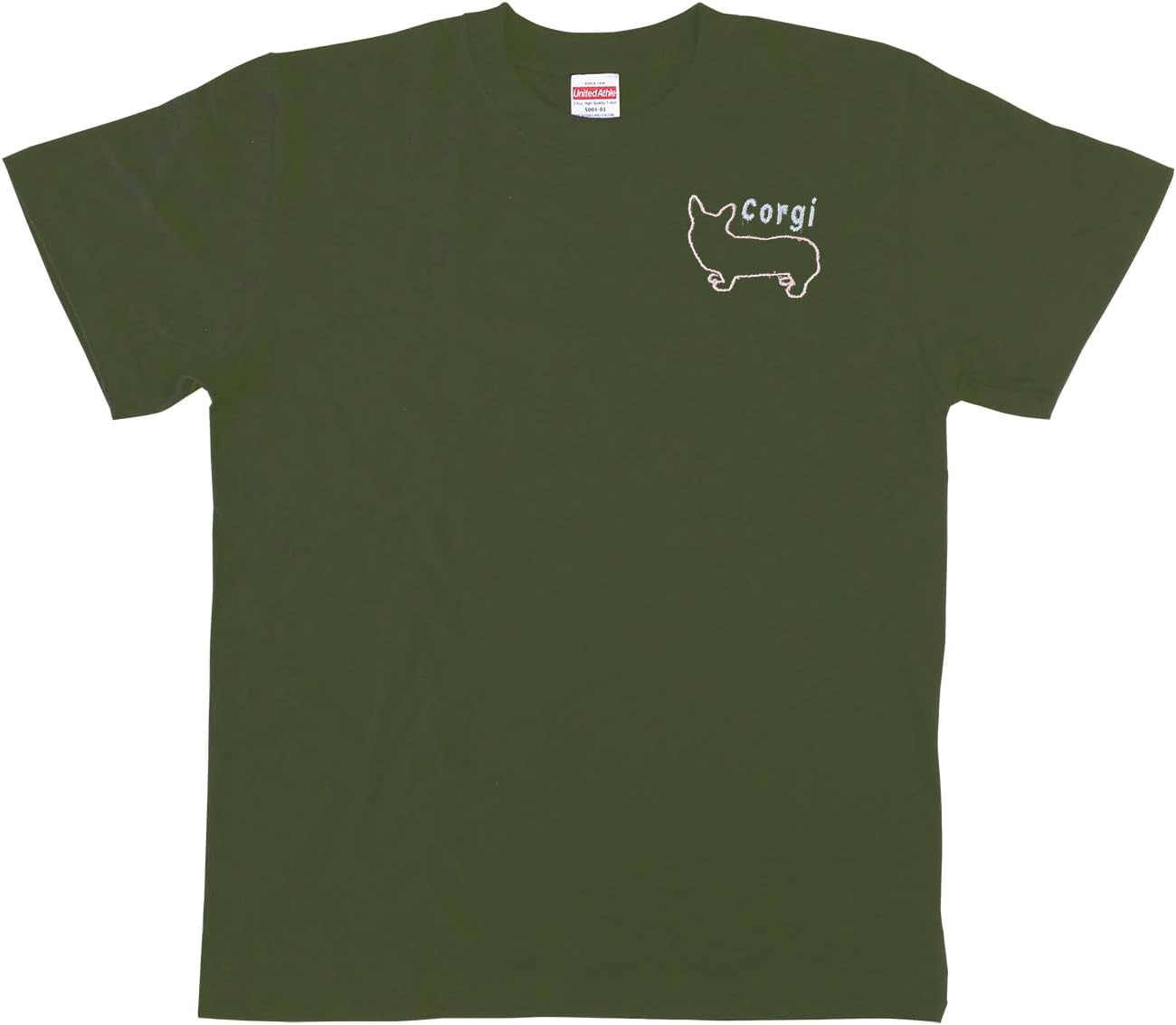 ニックナック Nickknack Heart Full Pet Paseo T-Shirt KH XL Corgi [02016-04] Guide Dog Support Product Khaki image number 3