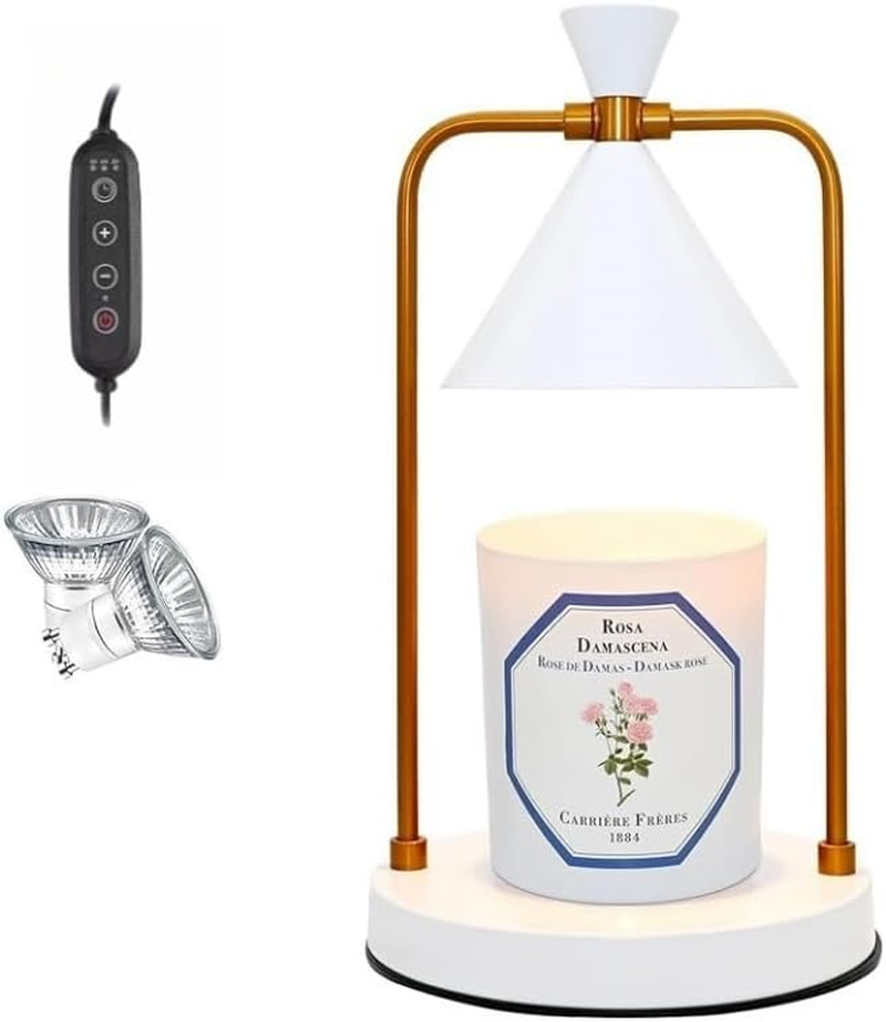 Electric Candle Warmer Lamps with 2 Bulbs - Adjustable Brightness and Timer Function, Aromatic Candle Holders for Vintage Bedroom Decor，Mum Mothers Day Gifts image number 2