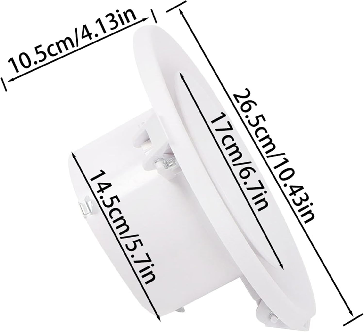 Labwork 6" 150Mm ABS round Ceiling Diffuser Cone Diffuser Outlet Vent Ducted Plastic image number 6