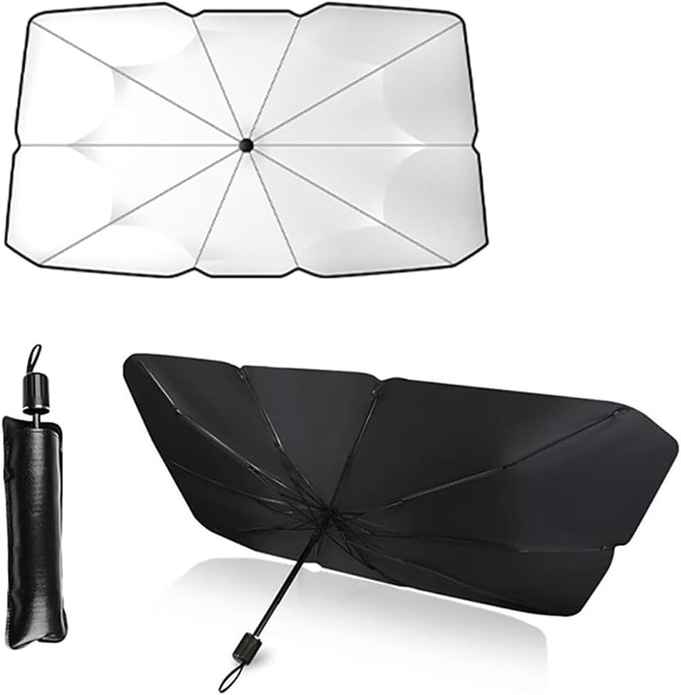 HYAVIA Car Windshield Sunshade, Foldable UV Protection Sunscreen for Sedans, Suvs, Trucks, Vans, and More, Summer Heat Reflector, Front Window Sun Shield for Cars, Trucks, Vehicles image number 3