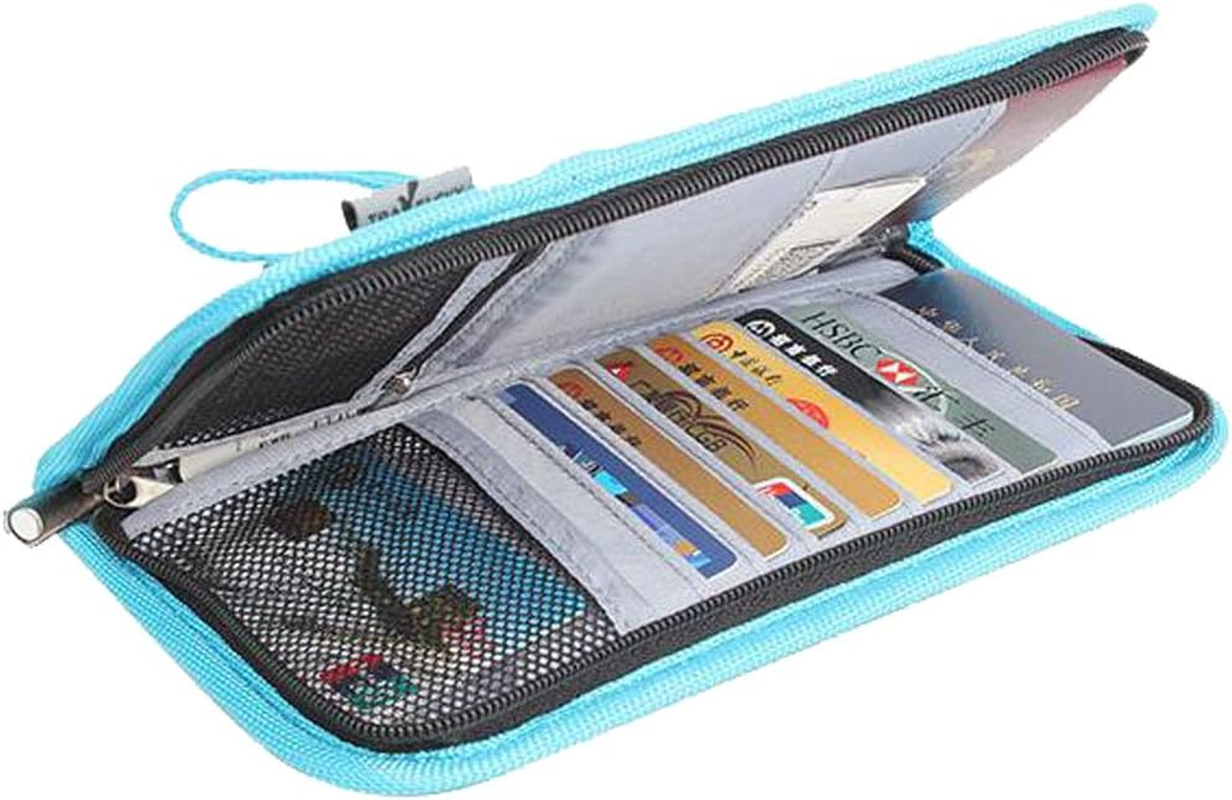 2018 Prime Deal Sale RFID Travel Passport Holder Wallet for Men Women,Welegant Multi-Purpose Document Organizer Case Long Pouch Handbag with Smartphone Pocket Detachable Wrist Strap (Style A, Orange) - Orange image number 6