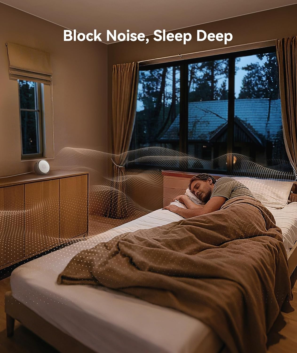 Dreamegg Vibe 1 Sound Machine - White Noise Machine with 10W Loud Stereo Sound, 29 Soothing Sounds, Wireless Pair,Timer, Adjustable Volume, White Noise Sound Machine for Adult Sleeping, Office Privacy, Home, Travel image number 1