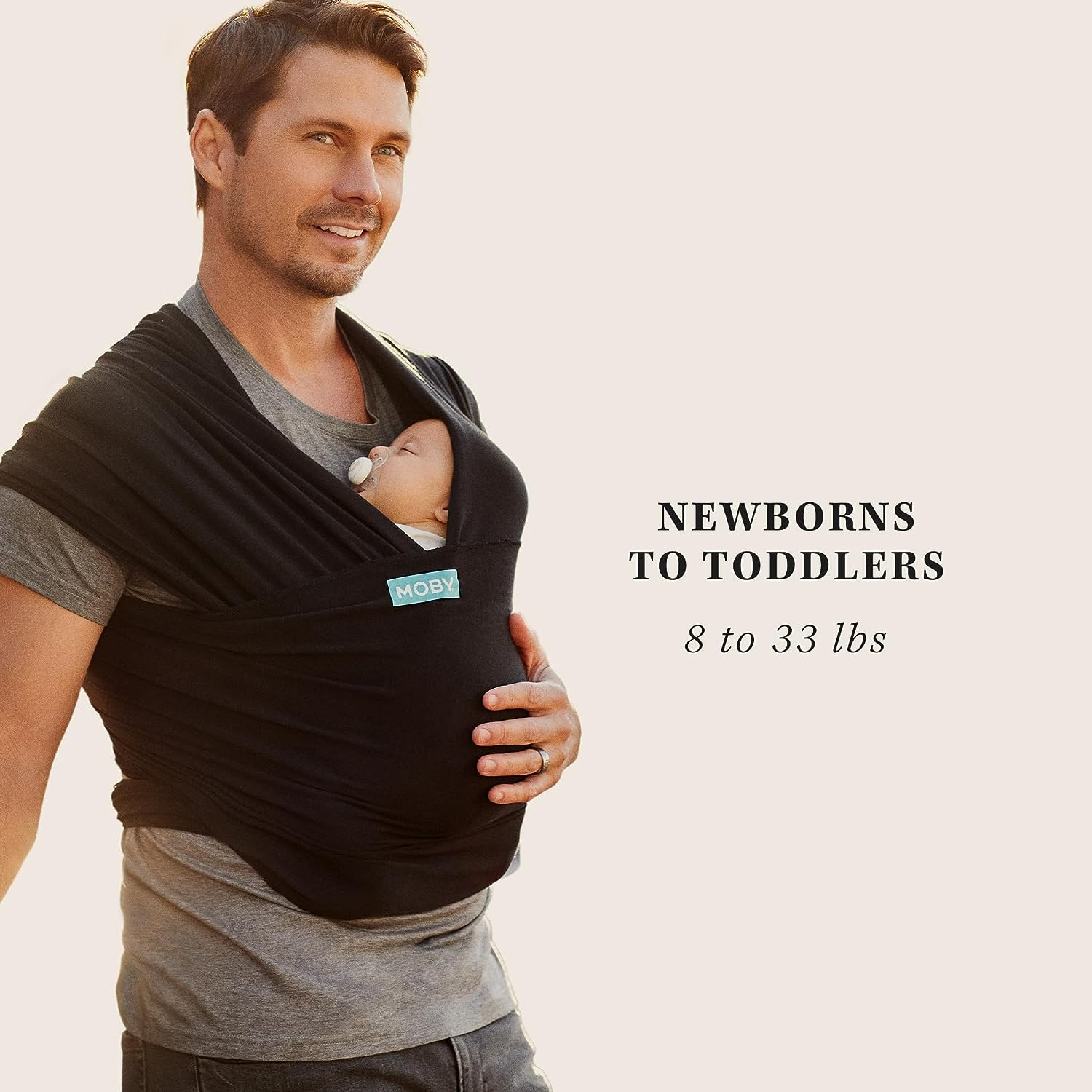 Moby Classic Wrap, Black, One Size (Mcl-Black)