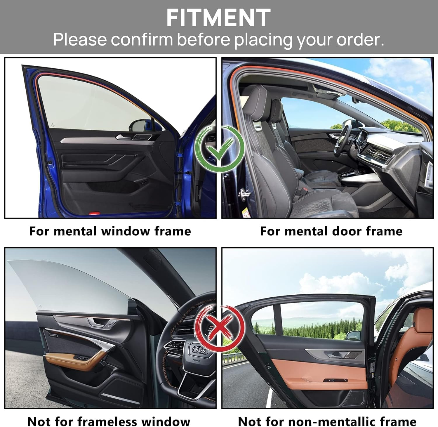 Psler Universal Side Window Sun Shade Magnetic Privacy Blinds Car Blackout Curtain 4PCS for Camping Sleeping Baby Kids image number 3