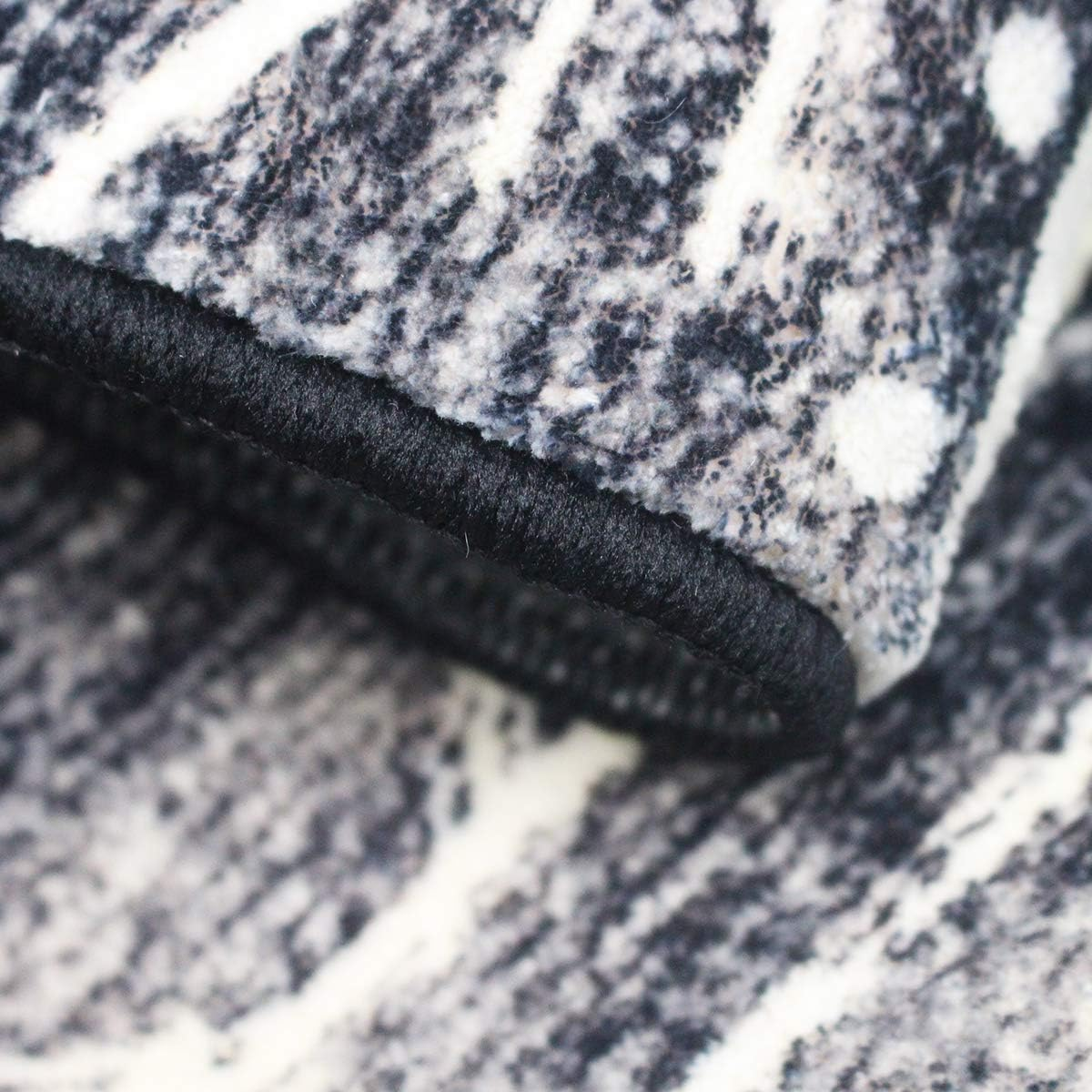 Tinyboy-Hbq Area Rug Living Room Rugs Bedroom Carpet Rug Luxury Imitation Cashmere Rug Modern Decorative Rugs for Living Room Floor Mats (Black/White) (160 * 200Cm(5.3 * 6.6Ft))