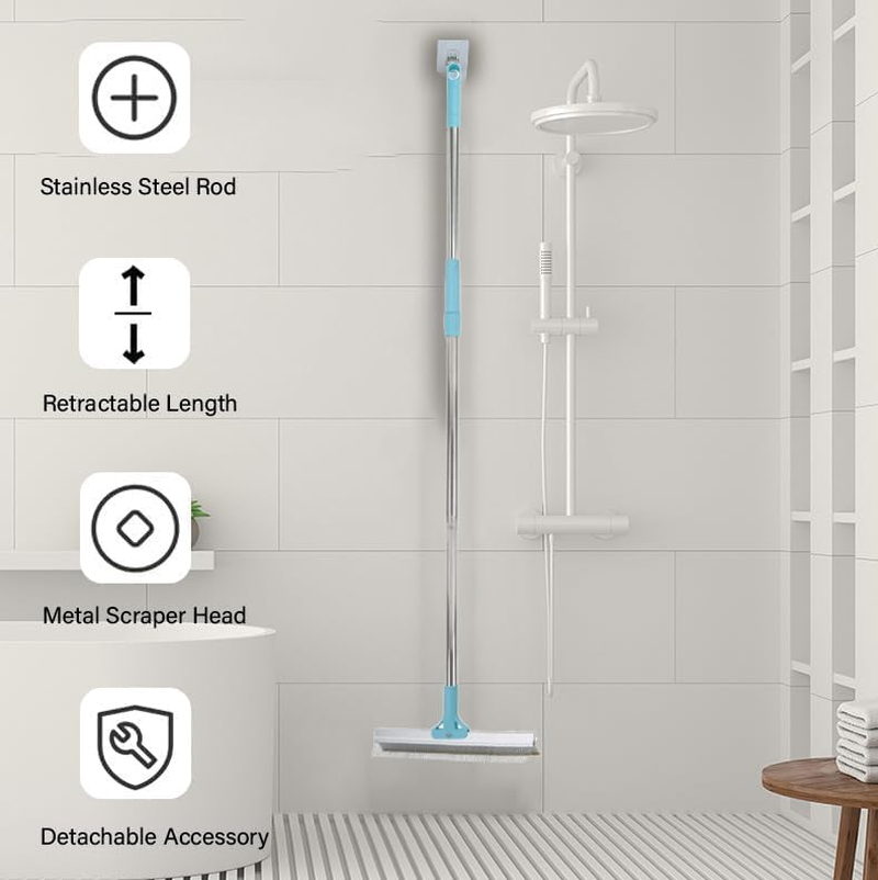 Double Sided Pet Hair Removal Carpet Rake with 55" Adjustable Long Handle for Low Pile Rugs, Couch, Mats and Furniture, Restore Carpet Fluffiness image number 2