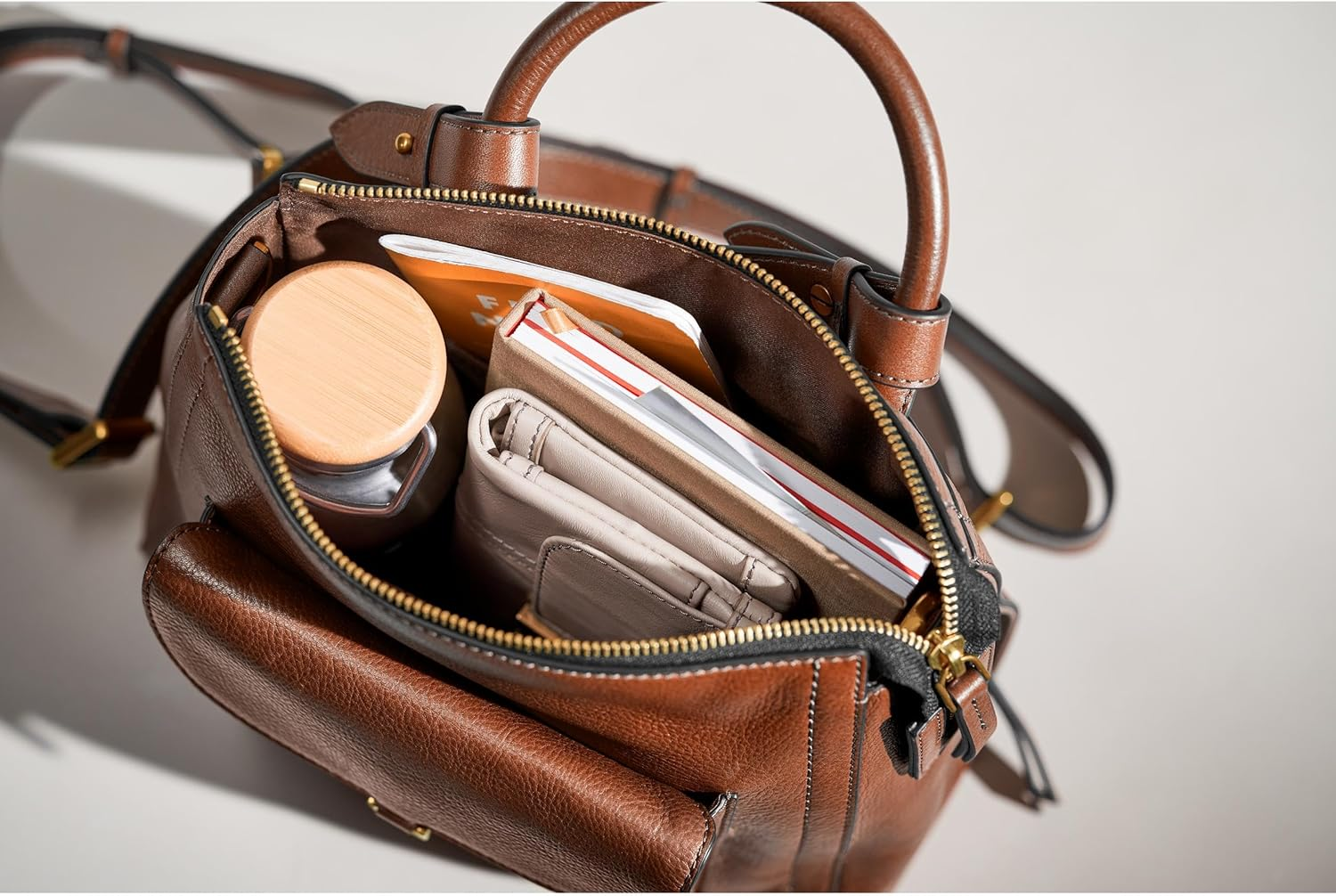 Fossil Women'S Parker Leather Small Backpack, ZB1797200, Brown, One Size image number 2