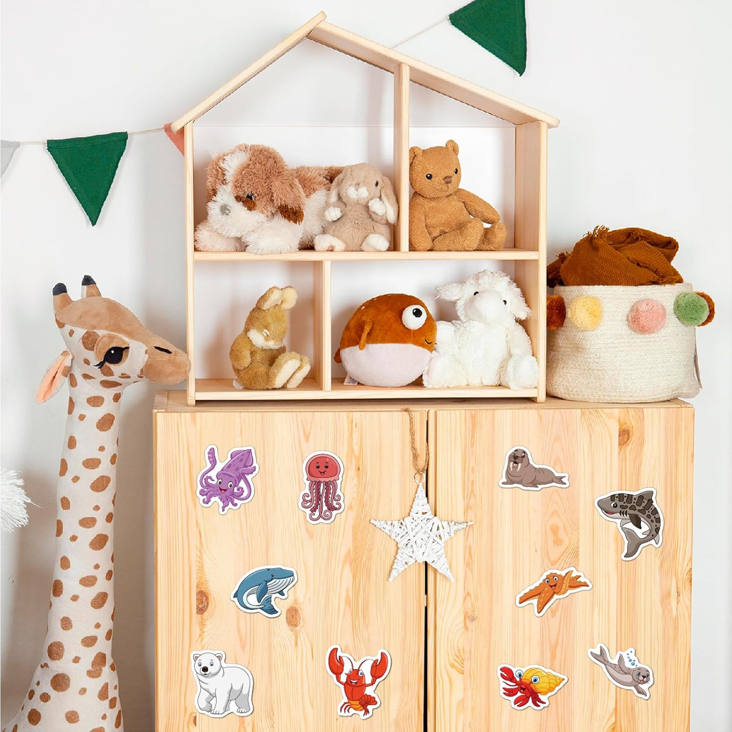 WD&CD Cute Animals Stickers, 100 Pcs Cartoon Rabbit Elephant Dolphin Panda Mixed Sticker Pack Waterproof, Water Bottle/Phone/Skateboard/Laptop/Envelope Seals Paster Stickers for Decorations Stickers - Animals 1 image number 4