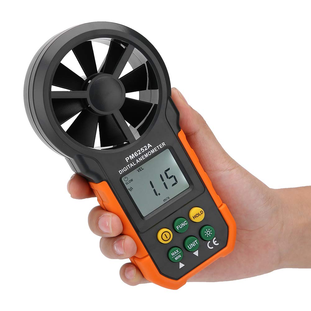 High Exactness PEAKMETER PM6252A Digital Wind Speed Meter Air Volume Measuring Anemometer Portable Wind image number 2