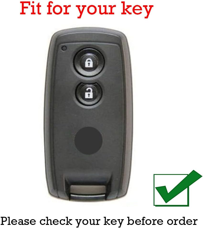 KUNIO Car Key Fob Cover Case Fit for Suzuki Swift SX4 Grand Vitara XL-7 SCORSS Key Protective Cover Keychain TPU Key Holder Car Accessory 2 Buttons B White image number 3