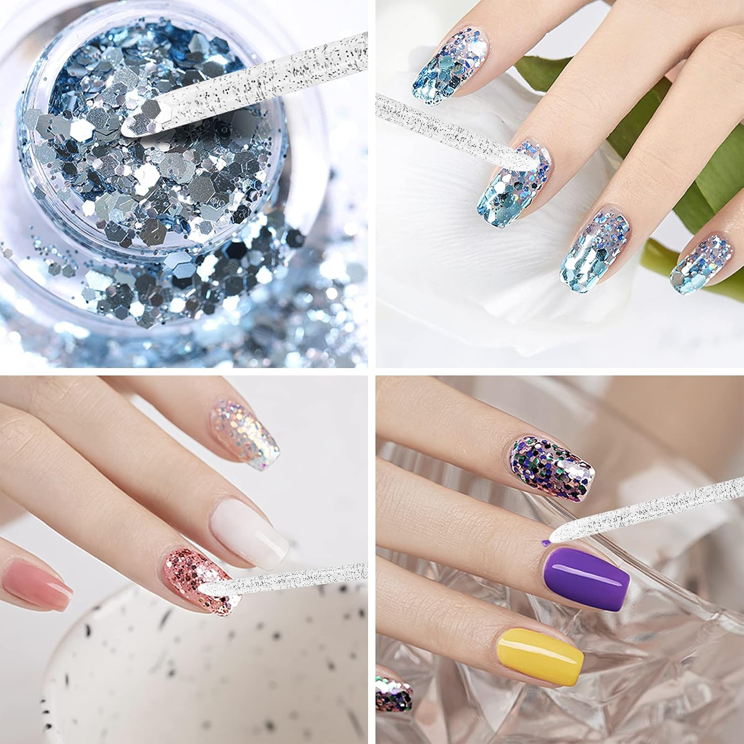 Vaincre 100 PCS Disposable Nail Stick Cuticle Pusher Bulk, Double Sided Cleaning Cuticle Stick, Manicure and Pedicure Tool (Black) image number 6