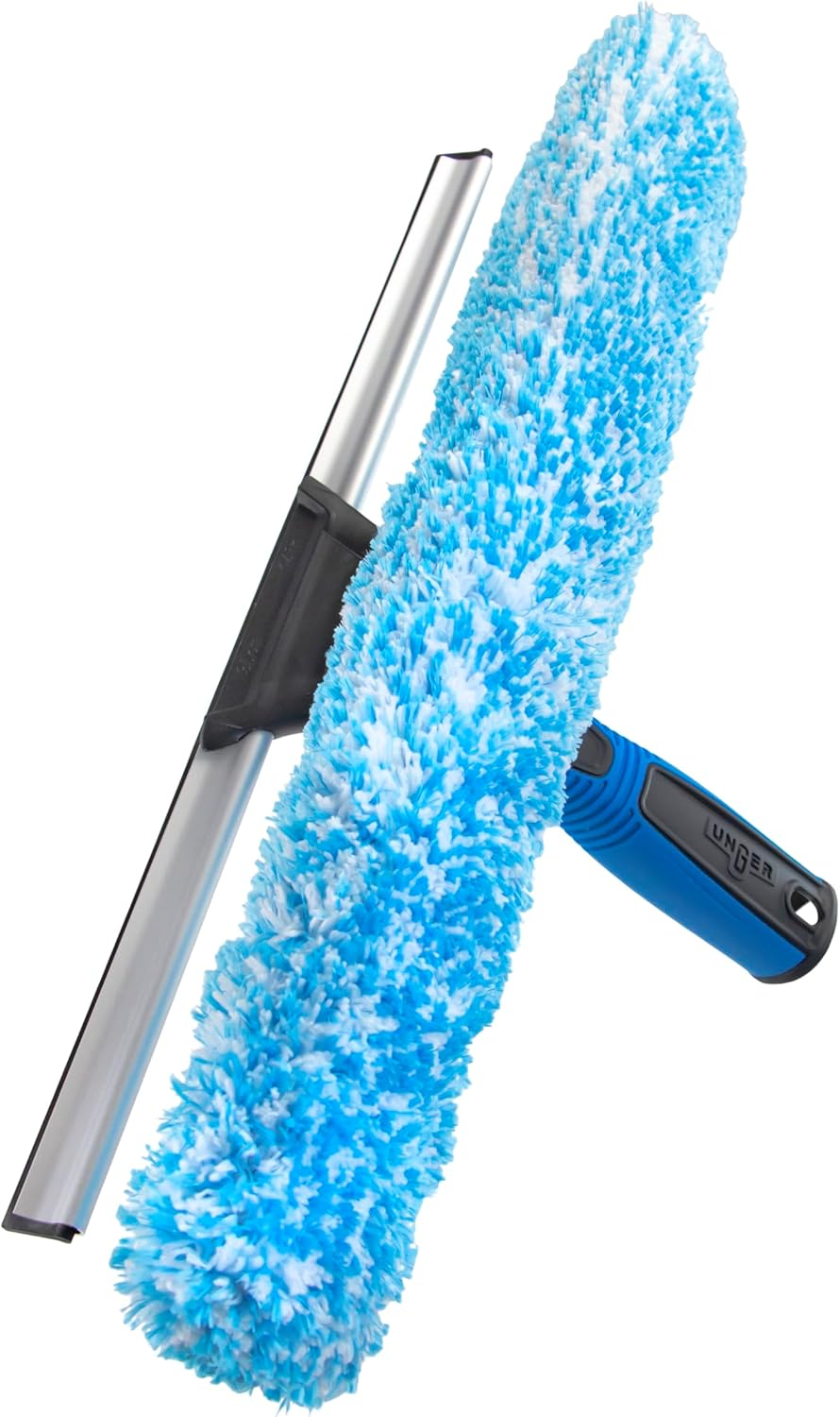 Unger Professional 2-In-1 Squeegee & Scrubber - 14&rdquo; Window Cleaning Tool &ndash; Cleaning Supplies, Squeegee for Window Cleaning, Commercial & Residential Use, Reusable Microfiber Sleeve image number 5