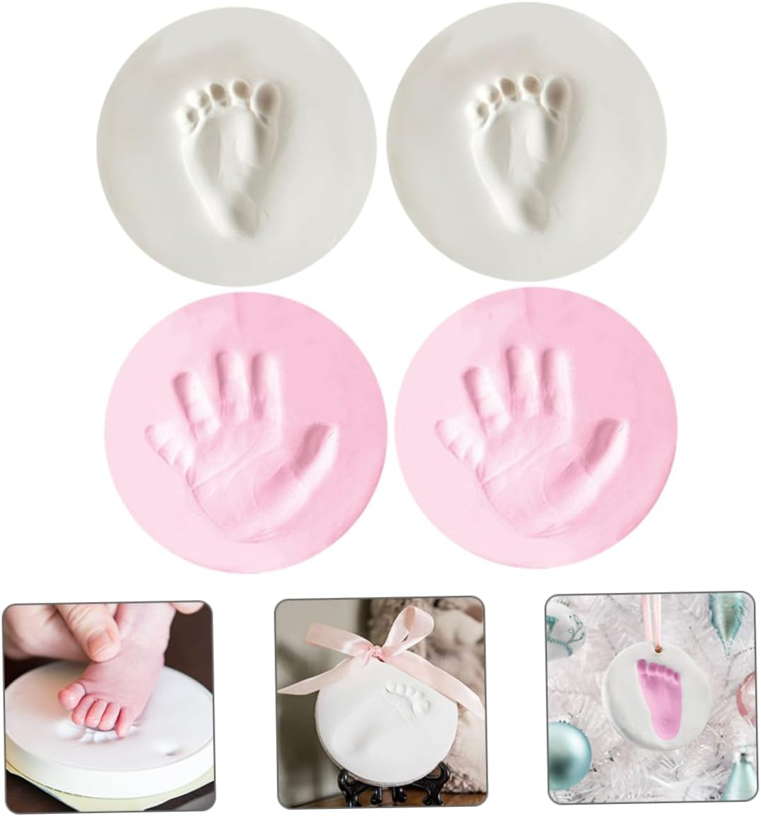 4Pcs Newborn Handprint Kit DIY Handprint Maker Keepsake Shower Muds Footprint Mud image number 3