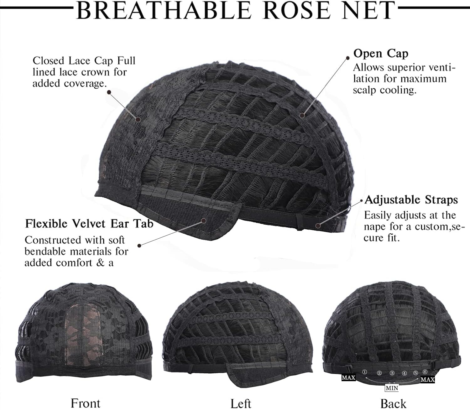 Esmee Long Straight Black Wigs for Women Synthetic Layered Brunette Synthetic Hair Wig with Fringes for Daily Party Cosplay Use 24 Inches