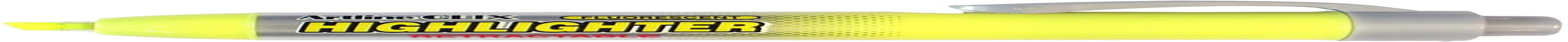 Artline EK63 Single YEL Clix Highlighter Retractable 4Mm Chisel Nib Yellow