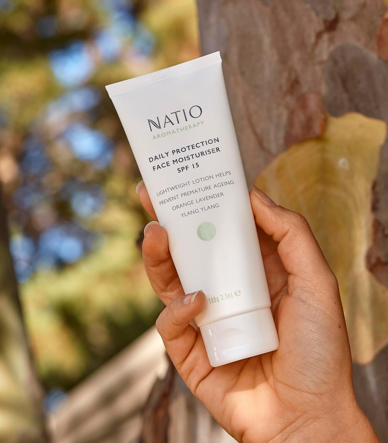 Natio Australia Daily Protection Face Moisturiser SPF 15 100G - Lightweight Daytime Moisturiser with Sunscreen - Hydrating & Fragrance Free - Made in Australia